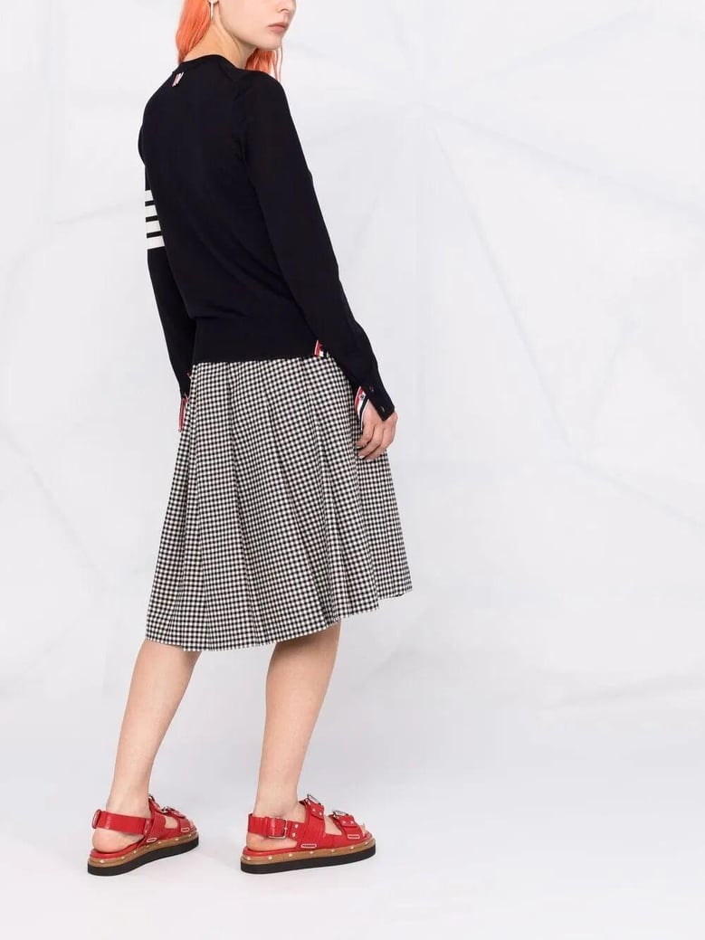 relaxed fit pullover with 4 bar in fine merino wool by Selfnex