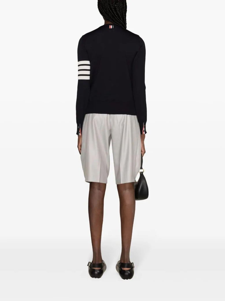 relaxed fit pullover with 4 bar in fine merino wool by Selfnex