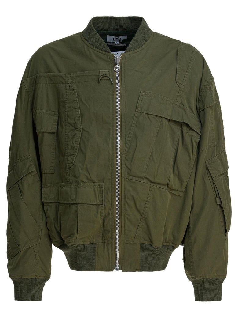green cotton parka jacket by Selfnex