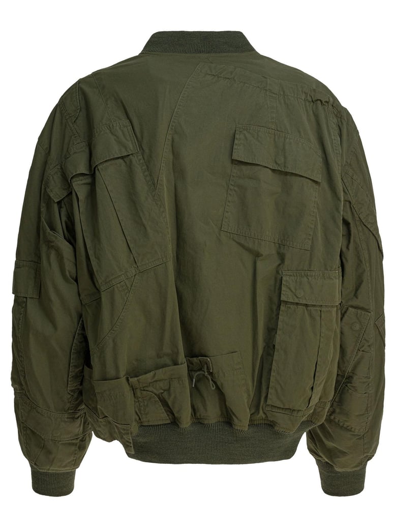 green cotton parka jacket by Selfnex