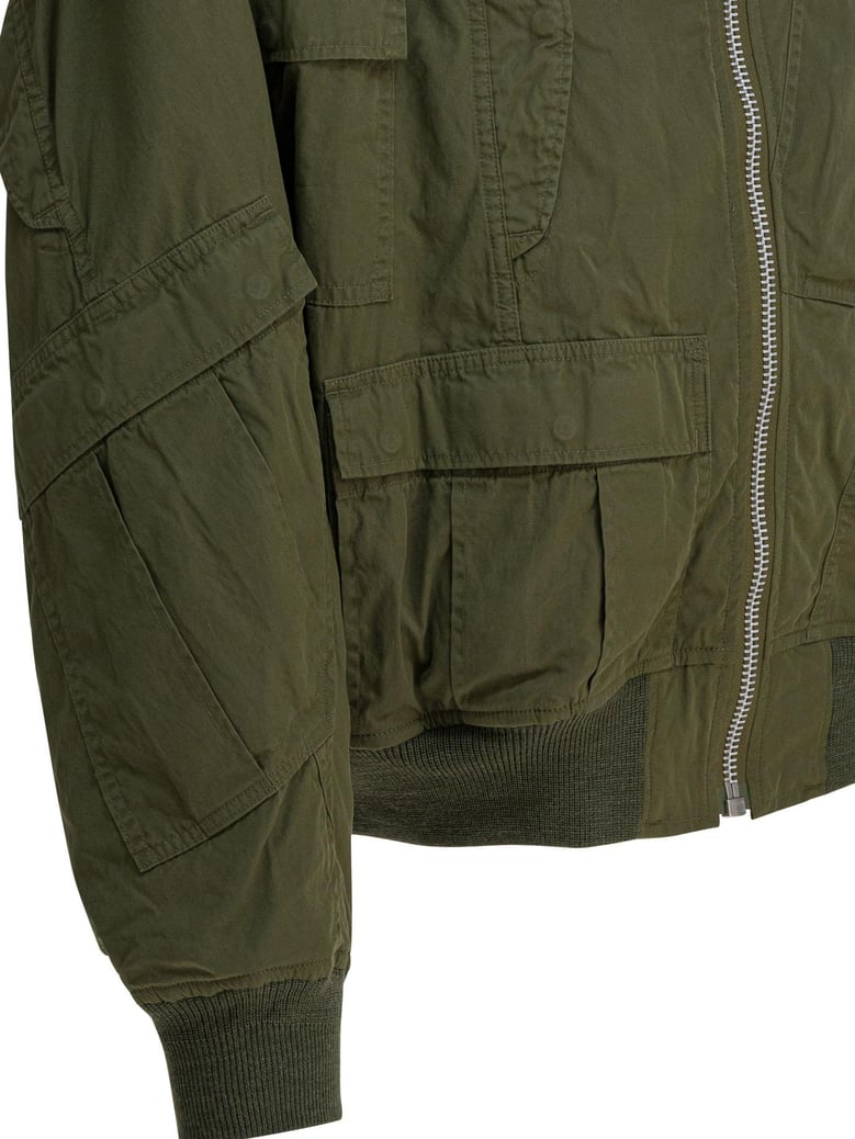 green cotton parka jacket by Selfnex