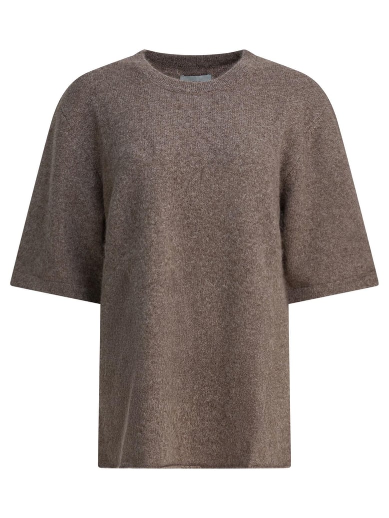 raven crewneck sweater in wool blend by Selfnex