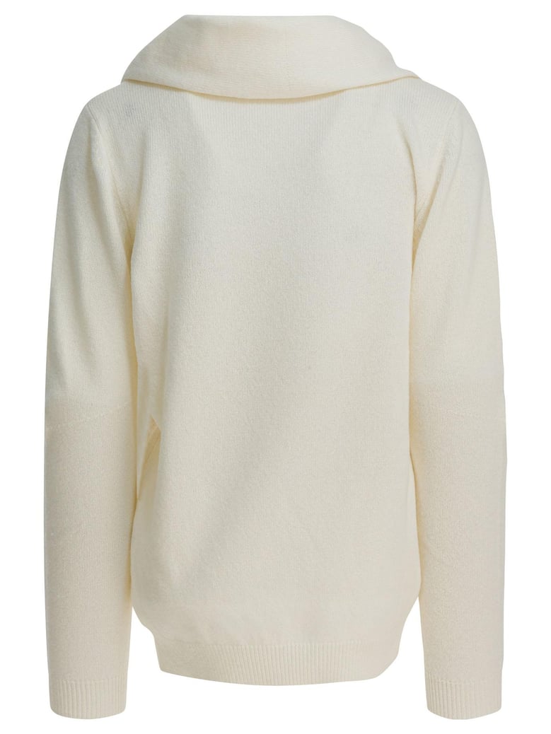 white wool knit sweater by Selfnex