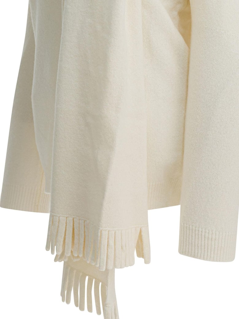 white wool knit sweater by Selfnex