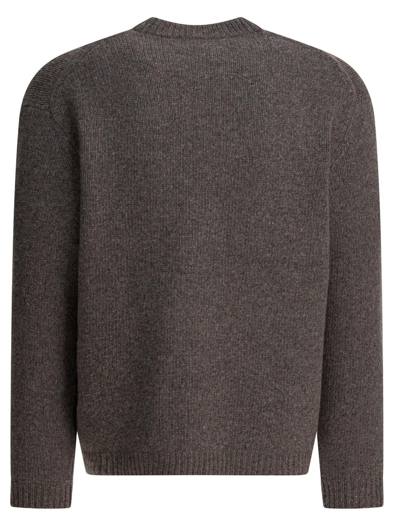 grey wool blend cardigan by Selfnex