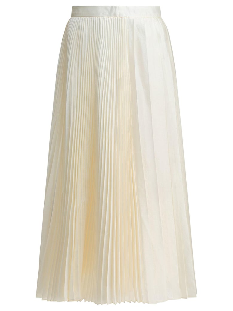 white polyester skirt by Selfnex