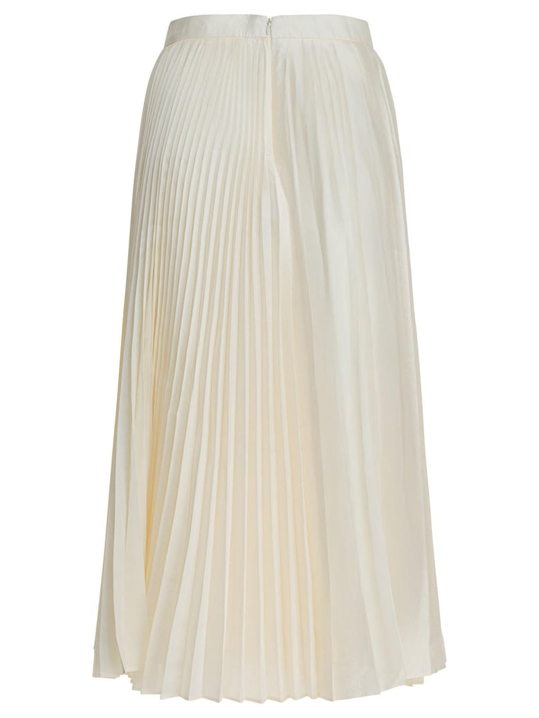 white polyester skirt by Selfnex