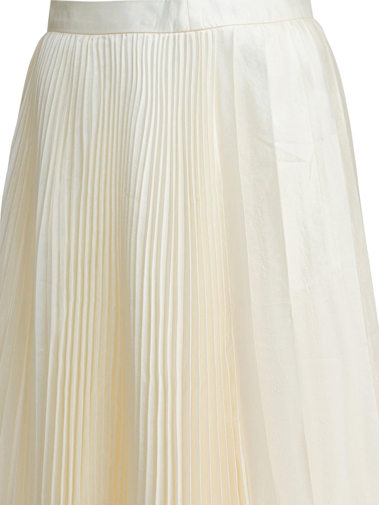 white polyester skirt by Selfnex