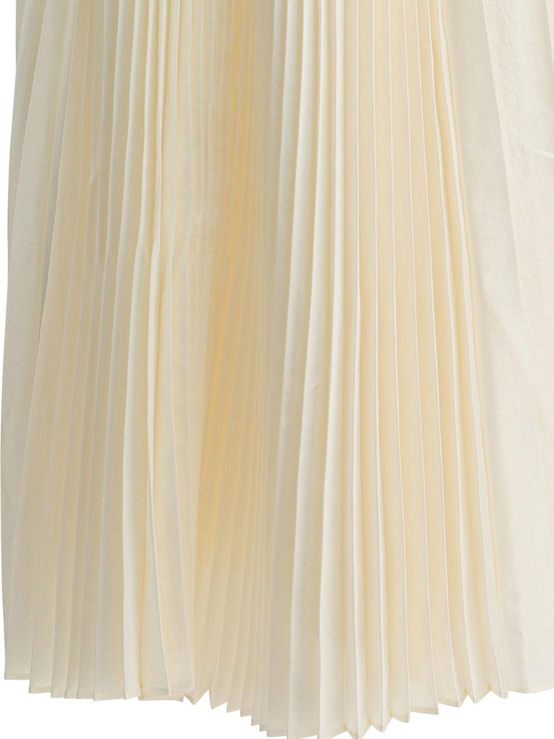 white polyester skirt by Selfnex