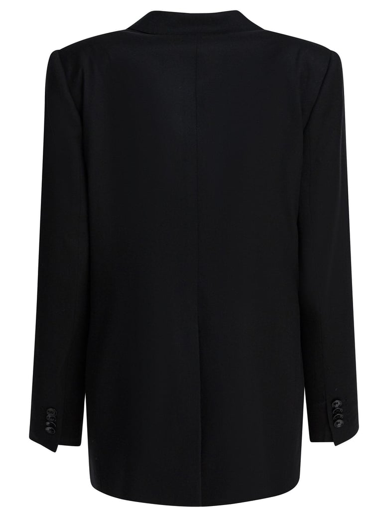 black cupro jacket by Selfnex