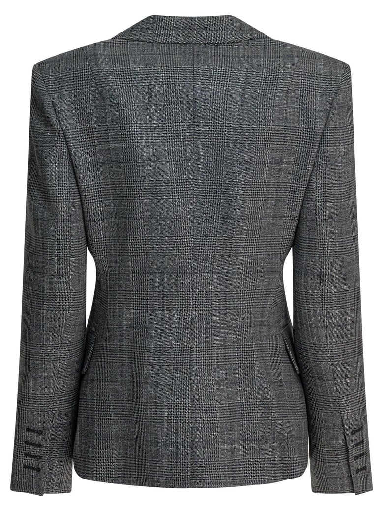 grey wool silk jacket by Selfnex