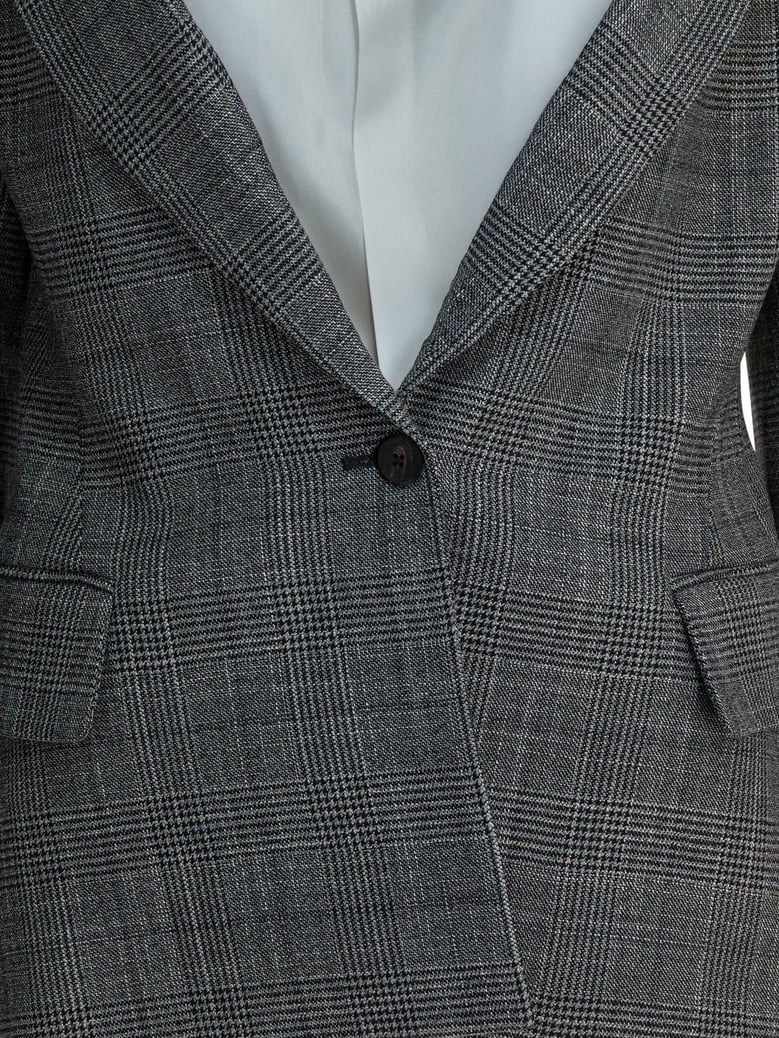 grey wool silk jacket by Selfnex