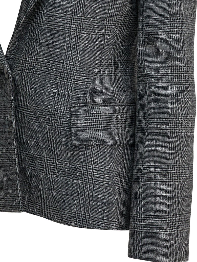 grey wool silk jacket by Selfnex
