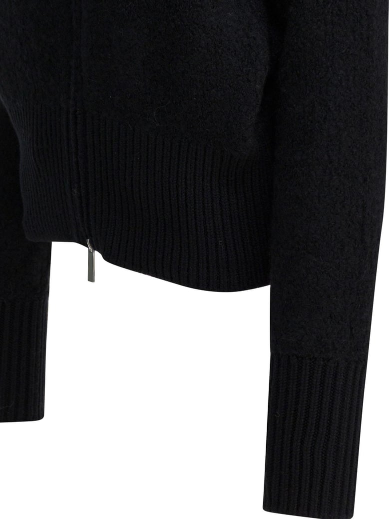 black cashmere alpaca coat by Selfnex