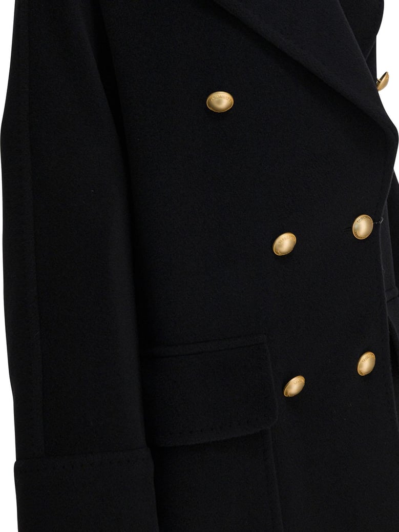 black virgin wool coat by Selfnex