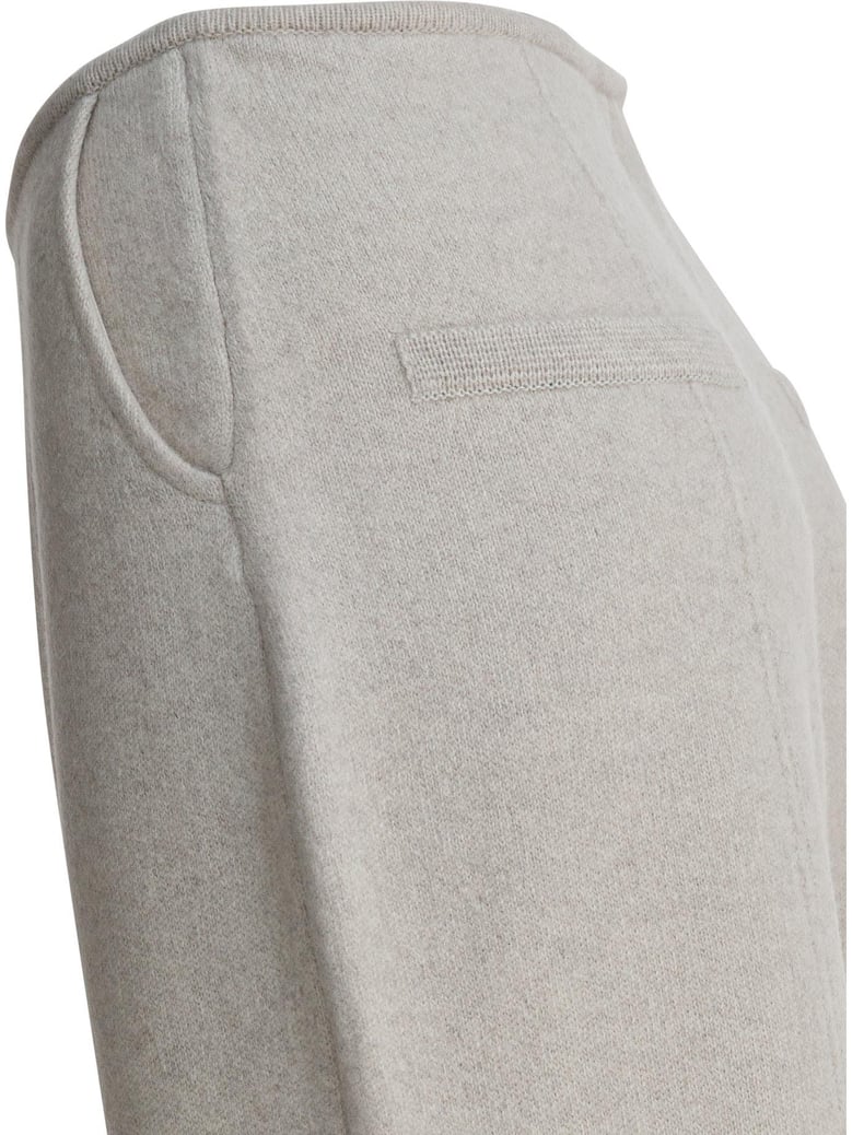 white wool cashmere trousers by Selfnex