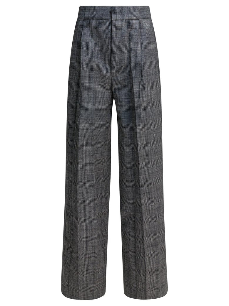 grey wool silk trousers by Selfnex