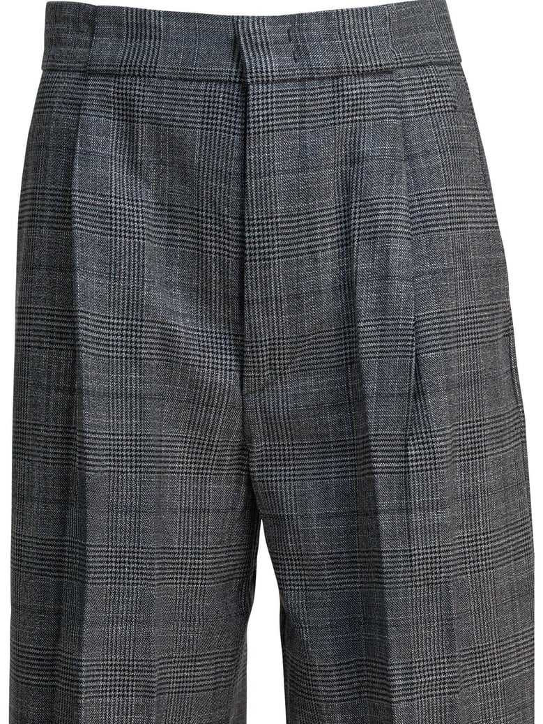 grey wool silk trousers by Selfnex
