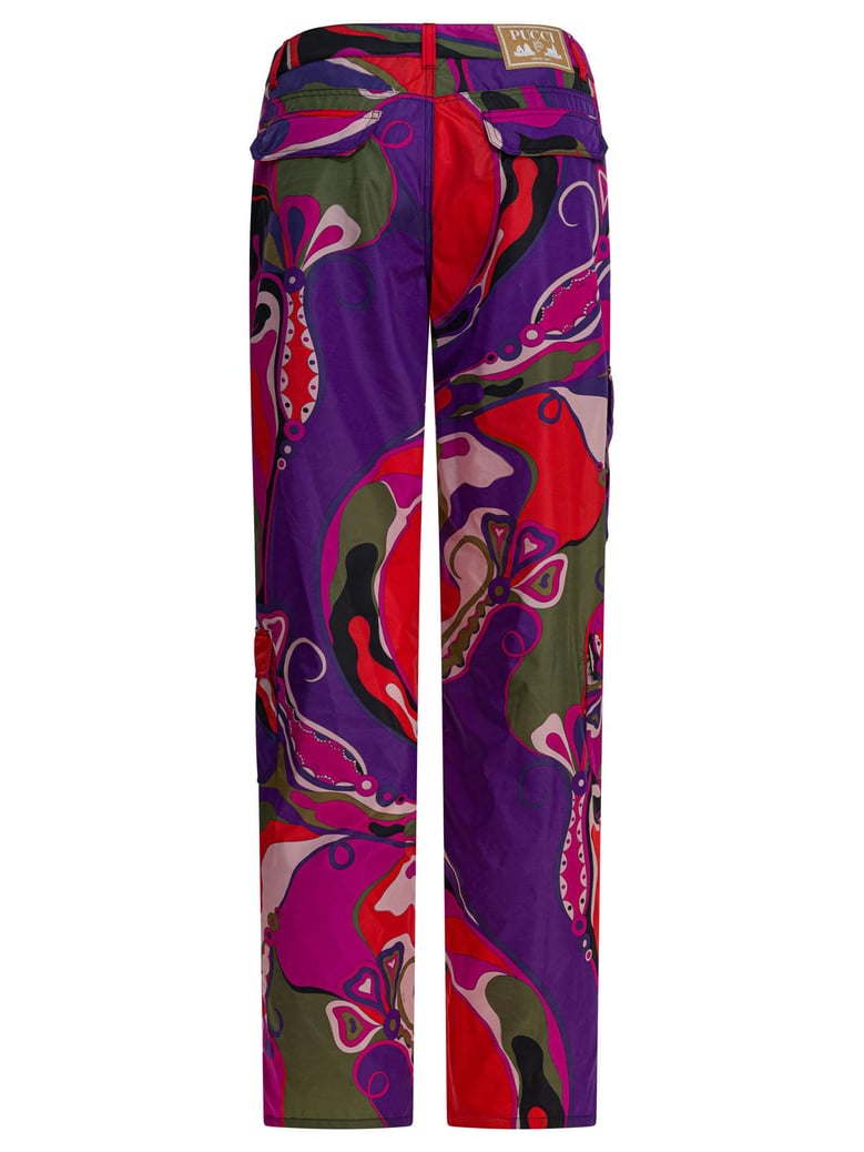 cargo pants with orchidee print by Selfnex