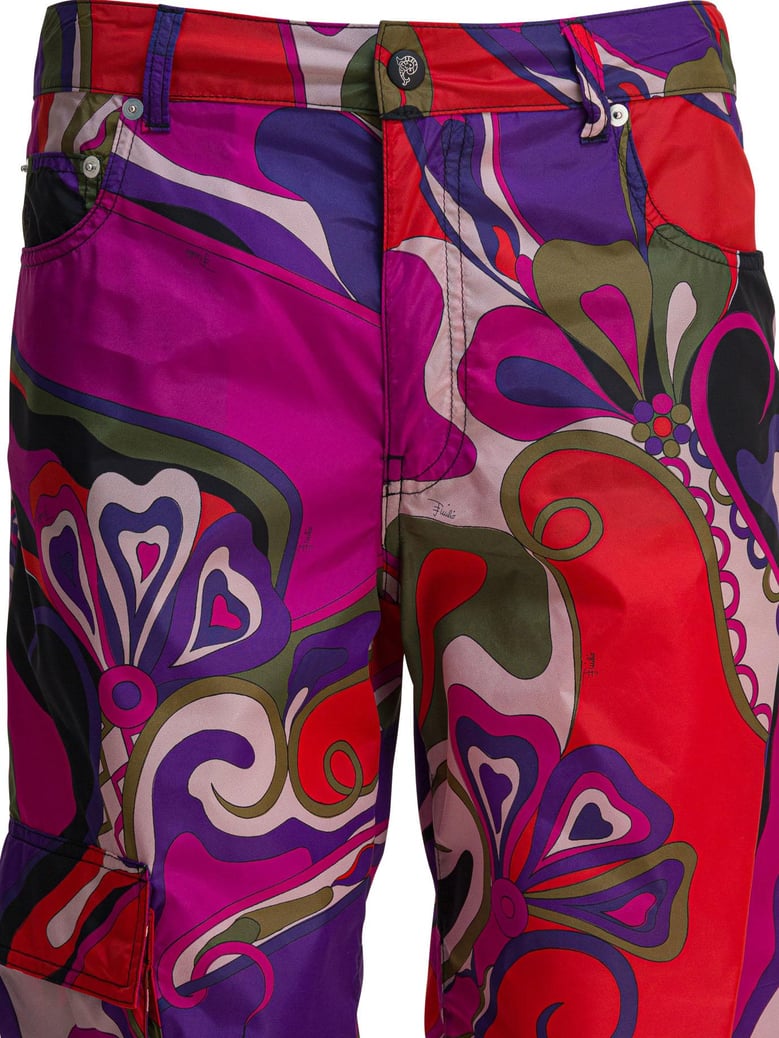 cargo pants with orchidee print by Selfnex