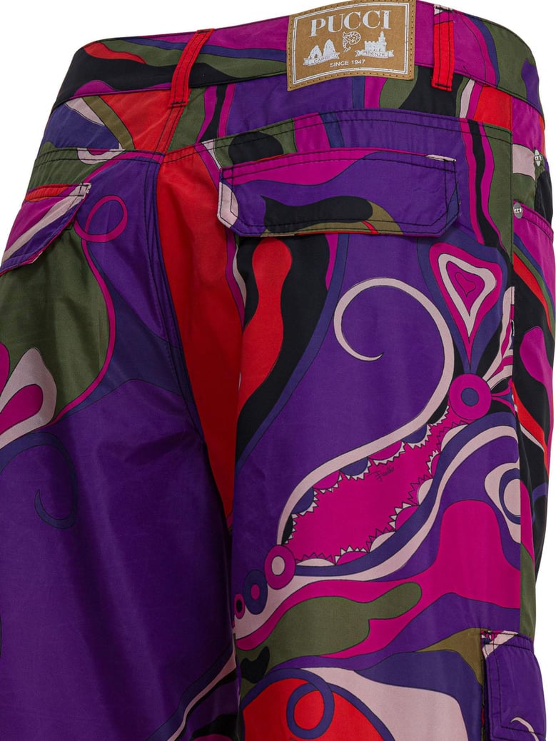 cargo pants with orchidee print by Selfnex