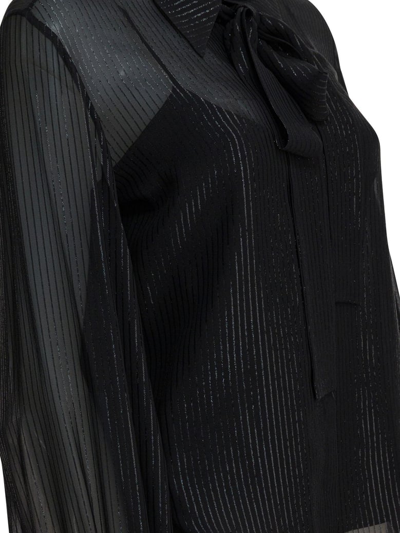 black silk blend shirt by Selfnex