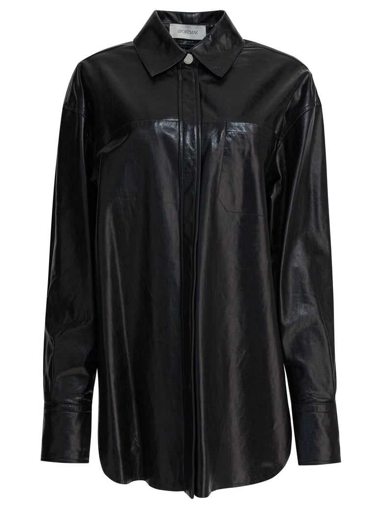 black leather shirt by Selfnex
