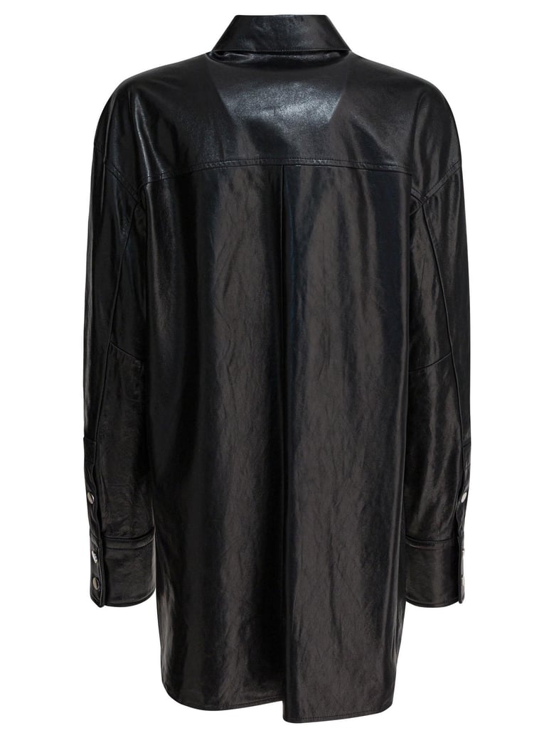 black leather shirt by Selfnex