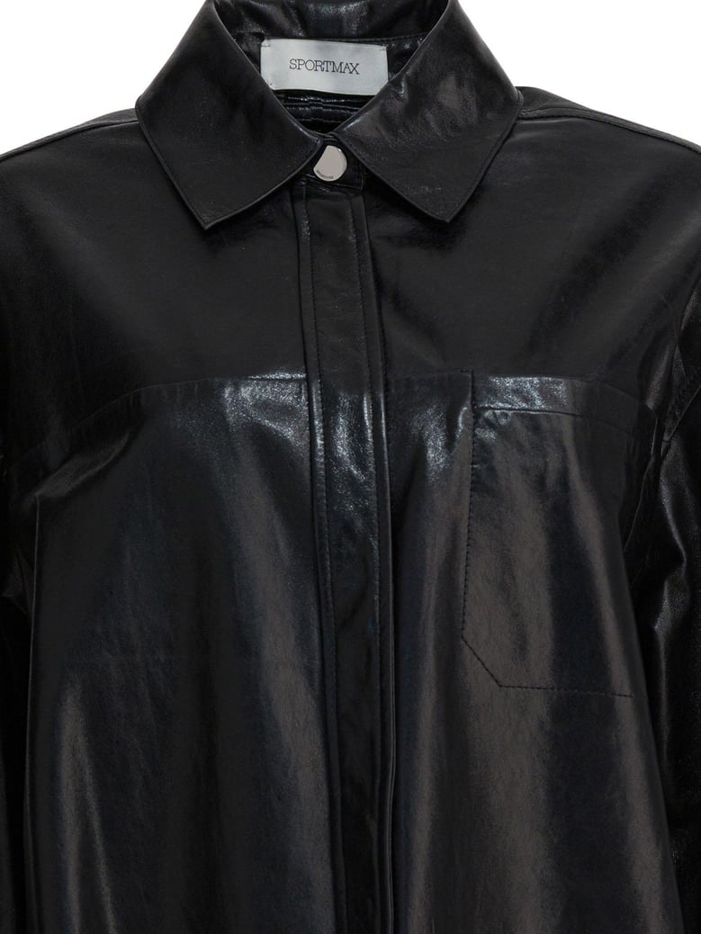 black leather shirt by Selfnex