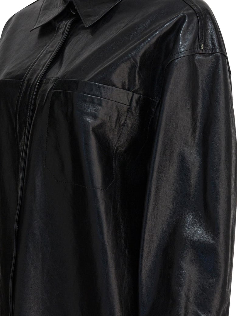 black leather shirt by Selfnex