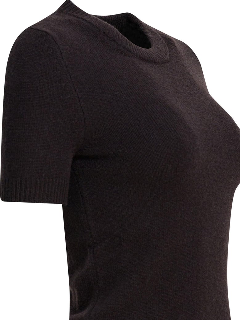 brown cashmere knit sweater by Selfnex