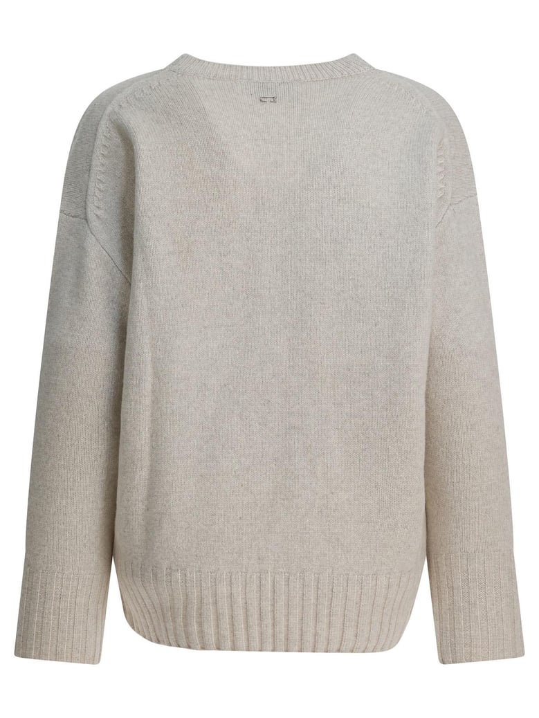 wool and cashmere v-neck sweater by Selfnex