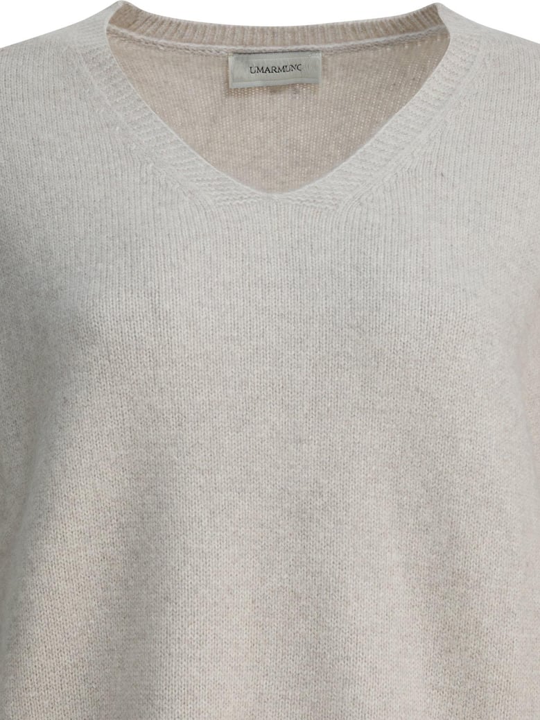 wool and cashmere v-neck sweater by Selfnex