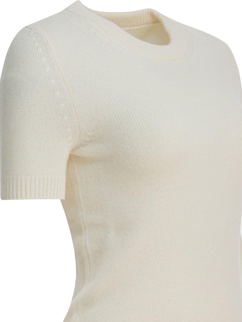 white cashmere knit sweater by Selfnex