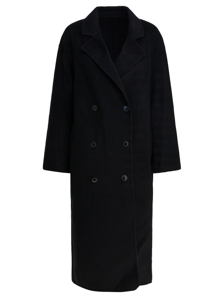 black wool cashmere coat by Selfnex