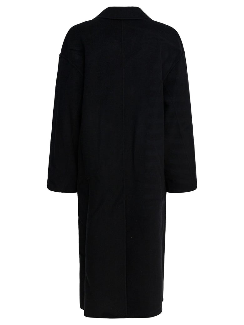 black wool cashmere coat by Selfnex