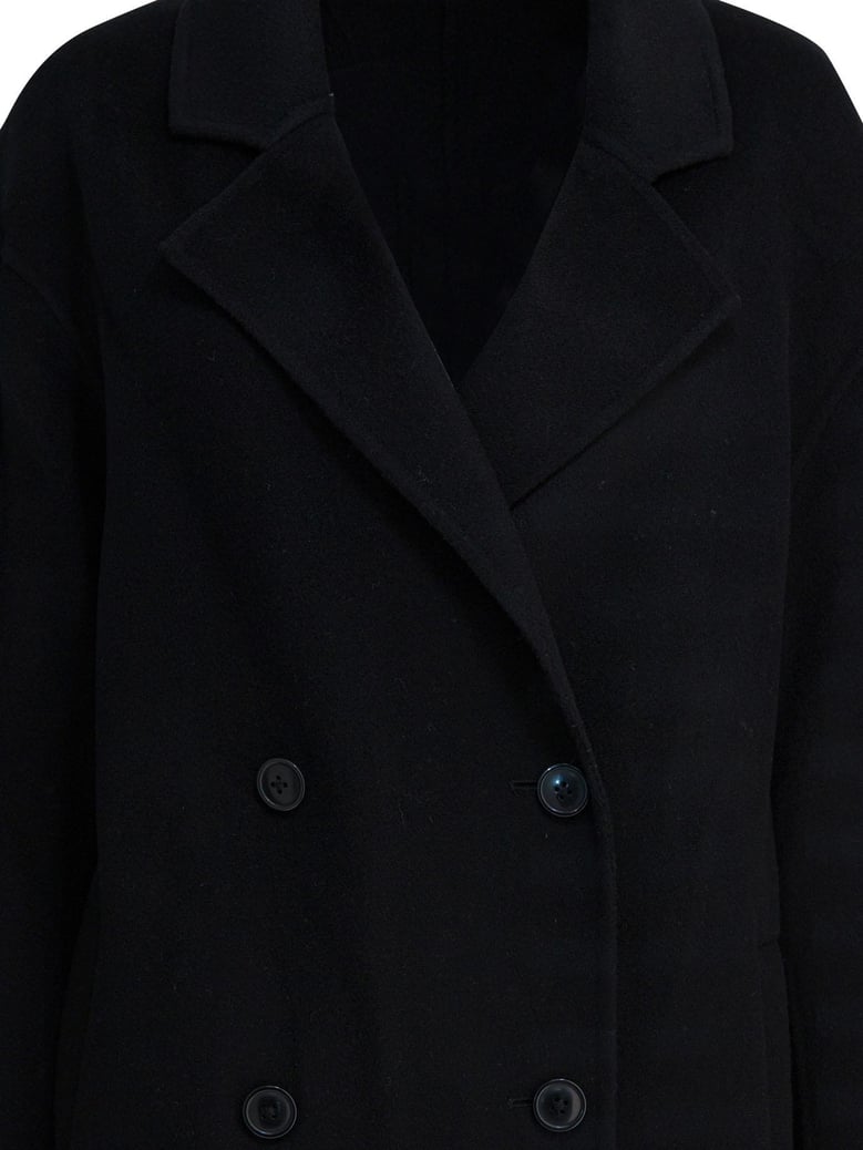 black wool cashmere coat by Selfnex