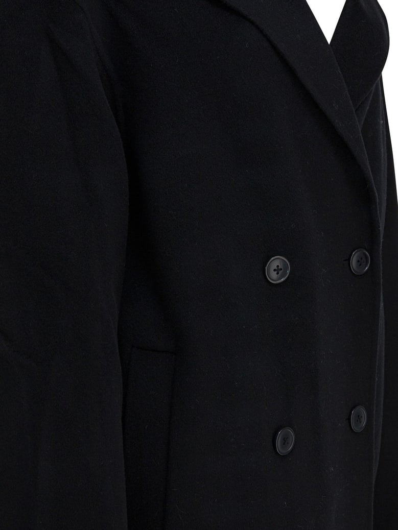 black wool cashmere coat by Selfnex