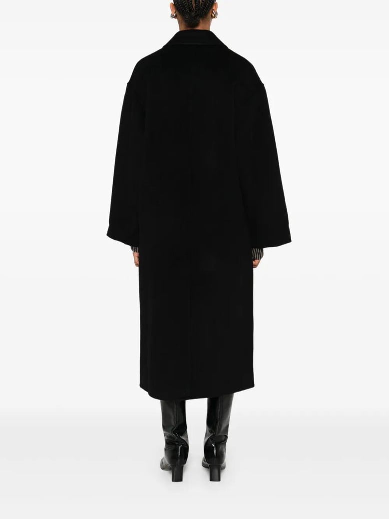 black wool cashmere coat by Selfnex