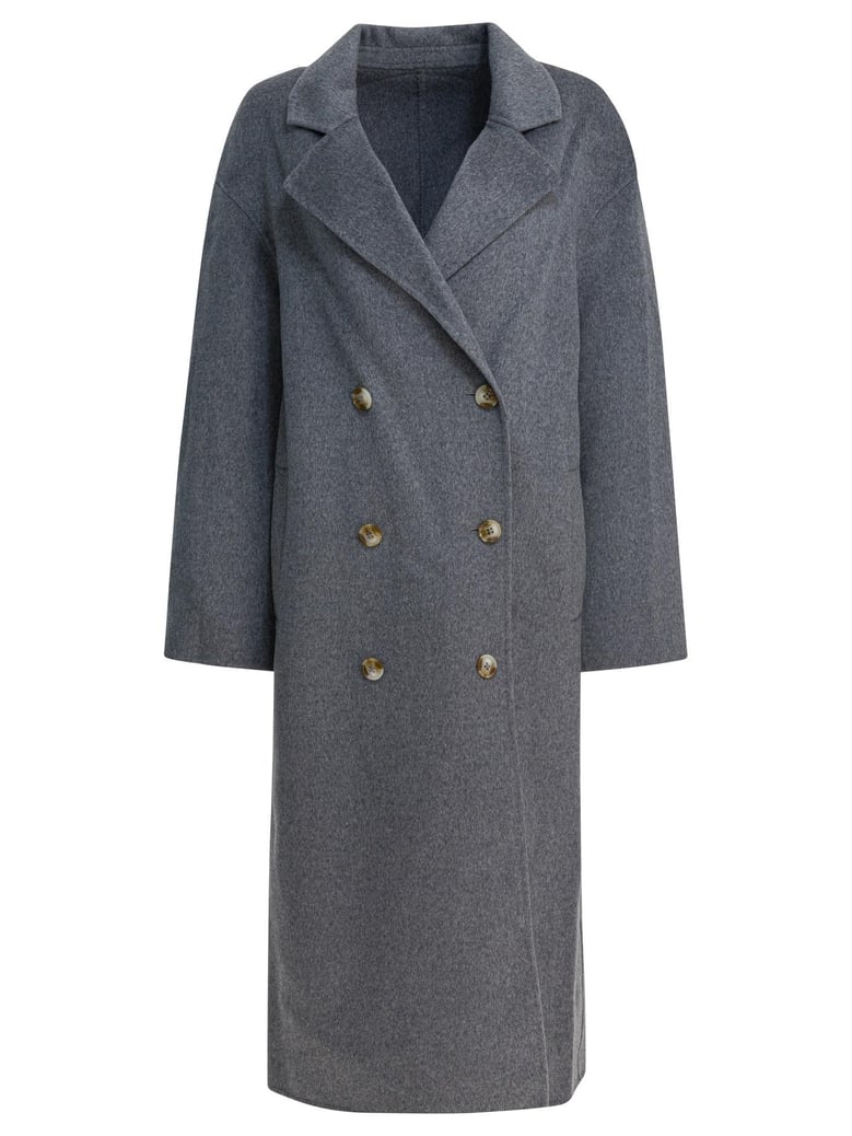 beige wool cashmere coat by Selfnex