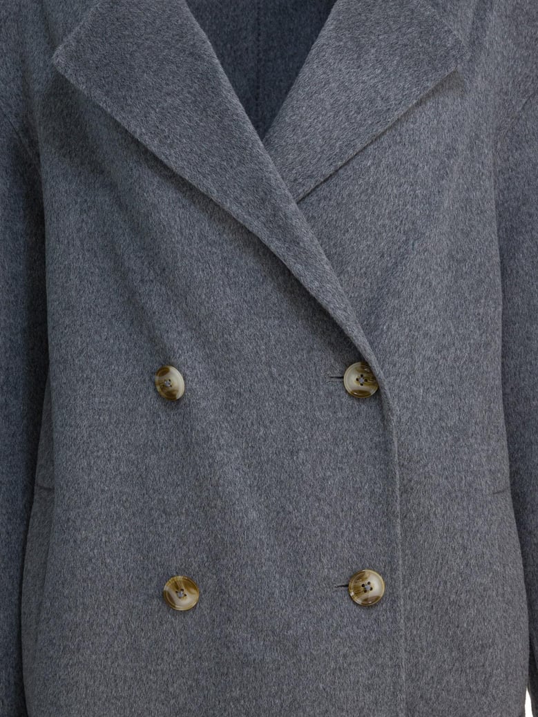 beige wool cashmere coat by Selfnex