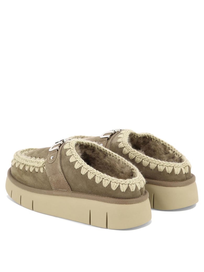 brown suede slippers by Selfnex