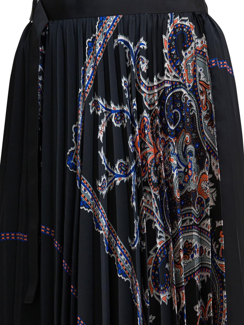 pleated skirt with paisley print by Selfnex