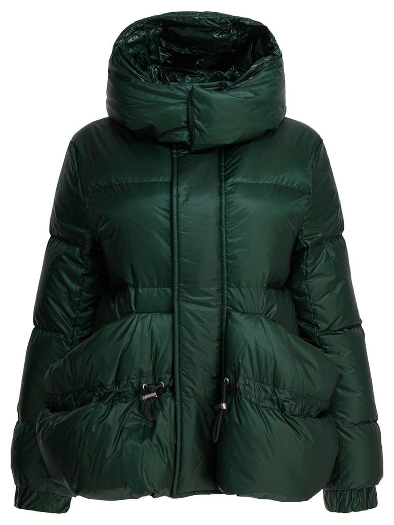 green nylon down jacket by Selfnex