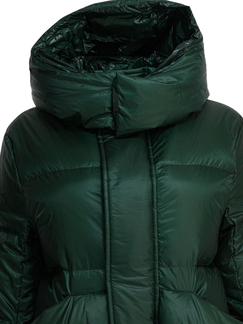 green nylon down jacket by Selfnex