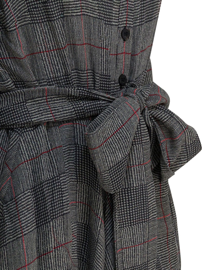 grey checkered wool dress by Selfnex