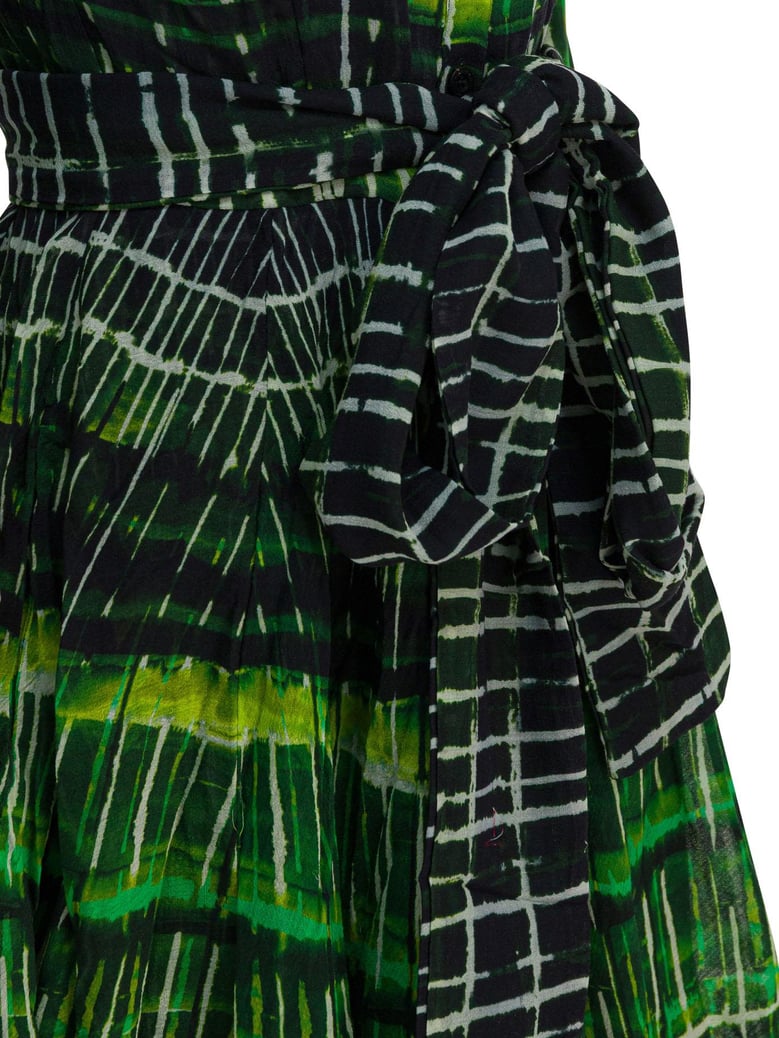 green plaid wool dress by Selfnex
