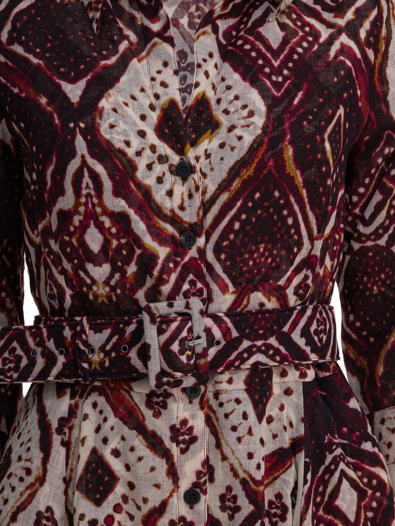 bordeaux tie-dye wool dress by Selfnex