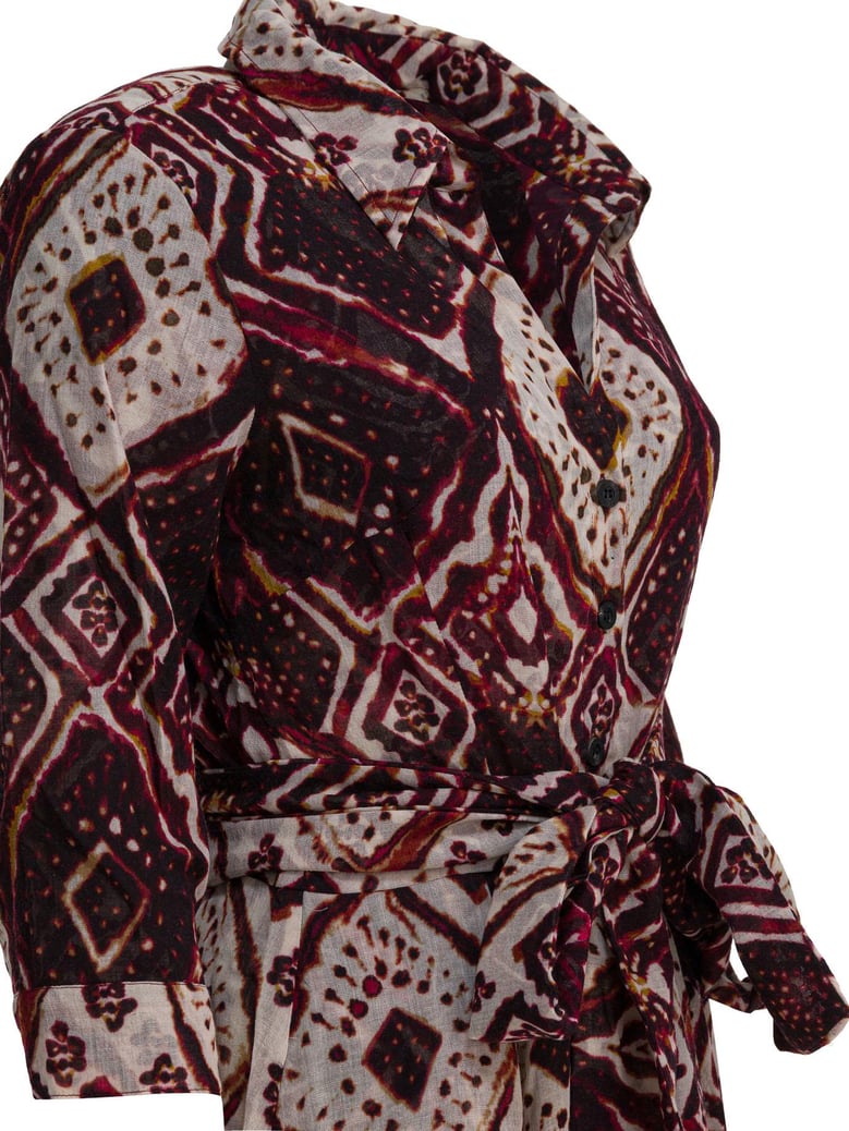 bordeaux tie-dye wool dress by Selfnex