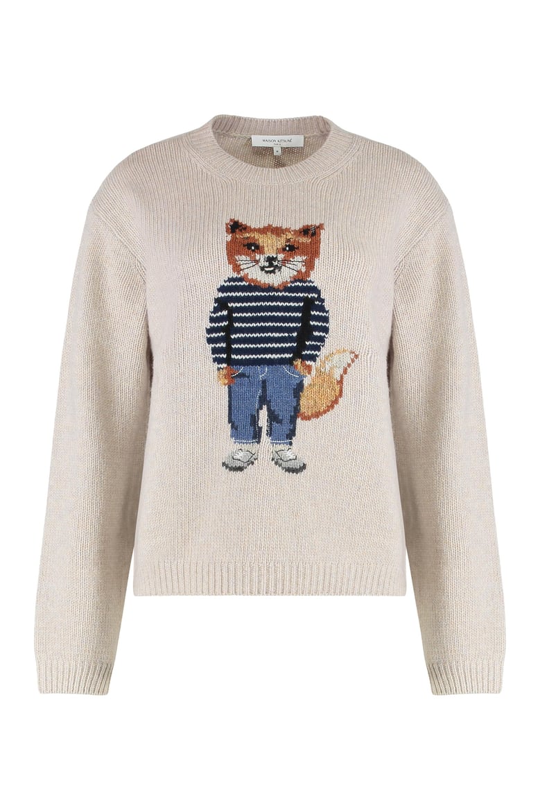 sweater with round neckline in wool by Selfnex